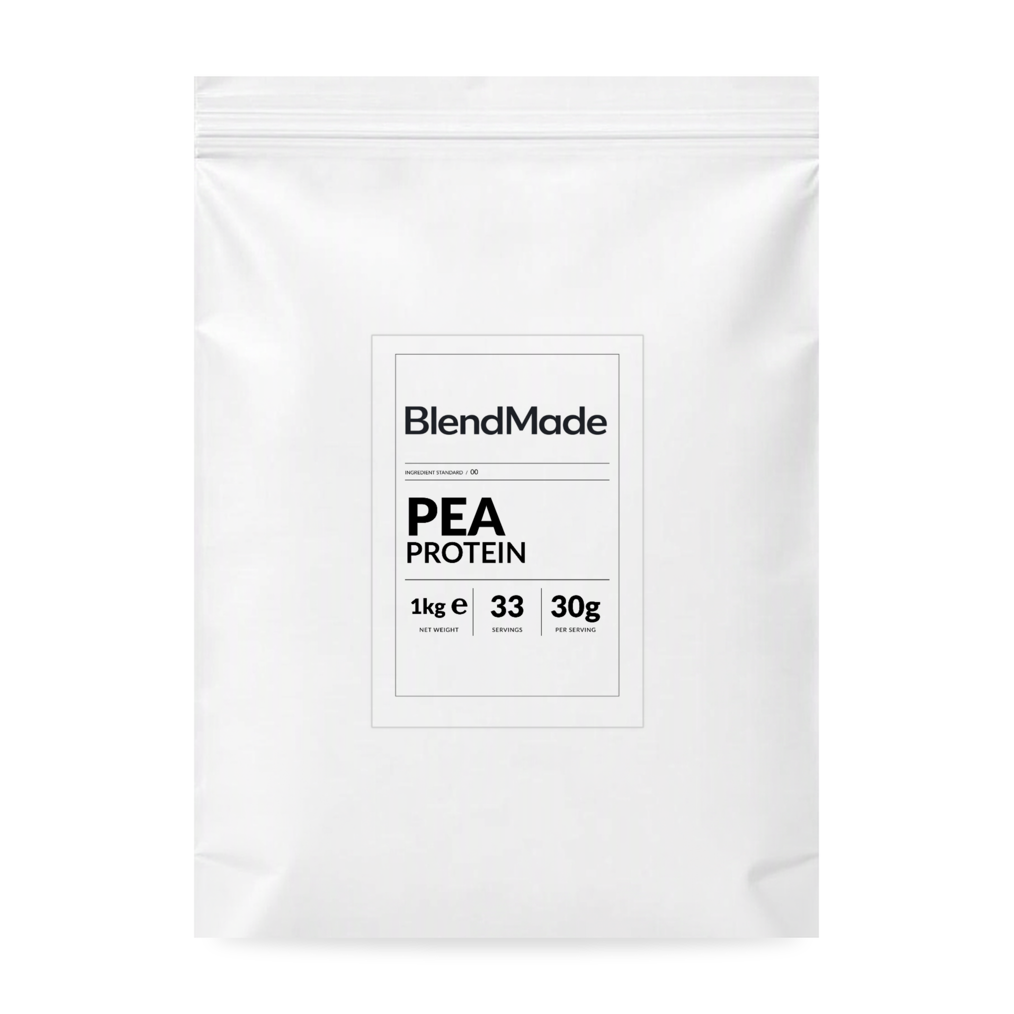 BlendMade SKU gallery - BM-PEA-PROTEIN-1KG | 01 | d8ab8905a56b | Pea Protein | Main pack shot