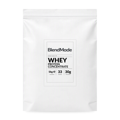 BlendMade SKU gallery - BM-WHEY-PROTEIN-1KG | 01 | 99eb7be7893a | Whey Protein Concentrate | Main pack shot