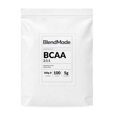 BlendMade SKU gallery - BM-BCAA-500G | 01 | aa5a98d13b8a | BCAA | Main pack shot