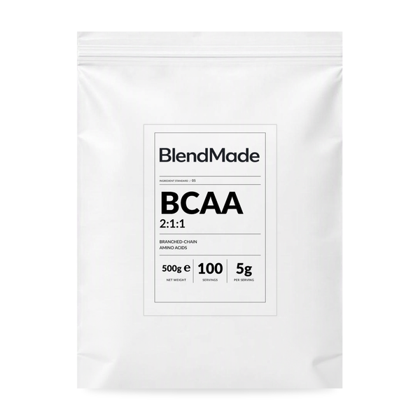BlendMade SKU gallery - BM-BCAA-500G | 01 | aa5a98d13b8a | BCAA | Main pack shot