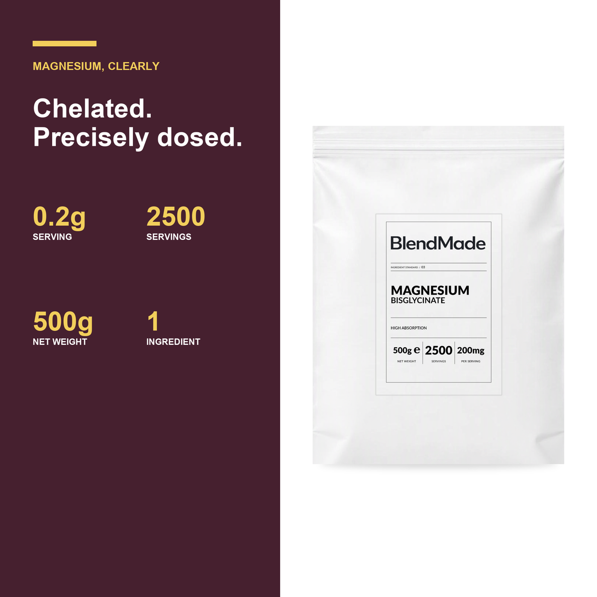 BlendMade SKU gallery - BM-MAGNESIUM-500G | 04 | f85622a89886 | Magnesium | Benefits and product facts